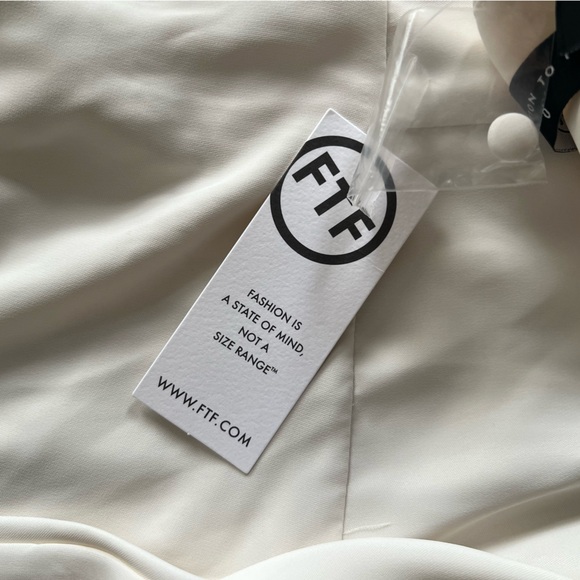 Fashion to Figure Cream Midi Cinched Dress with Ruching + Belt - Picture 15 of 15